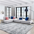 Modway Saunter 4-Piece Modern Tufted Fabric Sectional Sofa in Light Gray