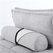 Modway Saunter 4-Piece Modern Tufted Fabric Sectional Sofa in Light Gray