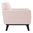 Modway Engage Channel Tufted Performance Velvet Armchair in Pink