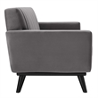 Modway Engage Modern Channel Tufted Performance Velvet Loveseat in Gray