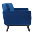 Modway Engage Modern Channel Tufted Performance Velvet Loveseat in Navy