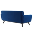 Modway Engage Modern Channel Tufted Performance Velvet Loveseat in Navy