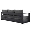Modway Tahoe 3-Piece Fabric/Powder-Coated Aluminum Outdoor Set in Charcoal/Gray