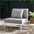 Modway Stance Modern Fabric & Aluminum Outdoor Armless Armchair in Gray