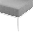Modway Stance Modern Fabric & Aluminum Outdoor Armless Armchair in Gray