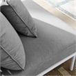 Modway Stance Modern Fabric & Aluminum Outdoor Armless Armchair in Gray
