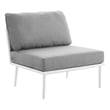Modway Stance Modern Fabric & Aluminum Outdoor Armless Armchair in Gray