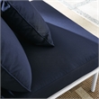 Modway Stance Modern Fabric & Aluminum Outdoor Armless Armchair in Navy