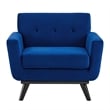 Modway Engage Modern Tufted Back Performance Velvet Armchair in Navy/Black