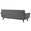 Modway Engage Modern Channel Tufted Performance Velvet Sofa in Gray/Black