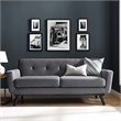 Modway Engage Modern Tufted Back Performance Velvet Loveseat in Gray