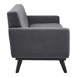 Modway Engage Modern Tufted Back Performance Velvet Loveseat in Gray