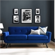 Modway Engage Modern Tufted Back Performance Velvet Loveseat in Navy
