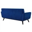 Modway Engage Modern Tufted Back Performance Velvet Loveseat in Navy