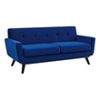 Modway Engage Modern Tufted Back Performance Velvet Loveseat in Navy