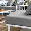 Modway Stance 9-Piece Modern Fabric/Aluminum Outdoor Sectional Sofa Set in Gray