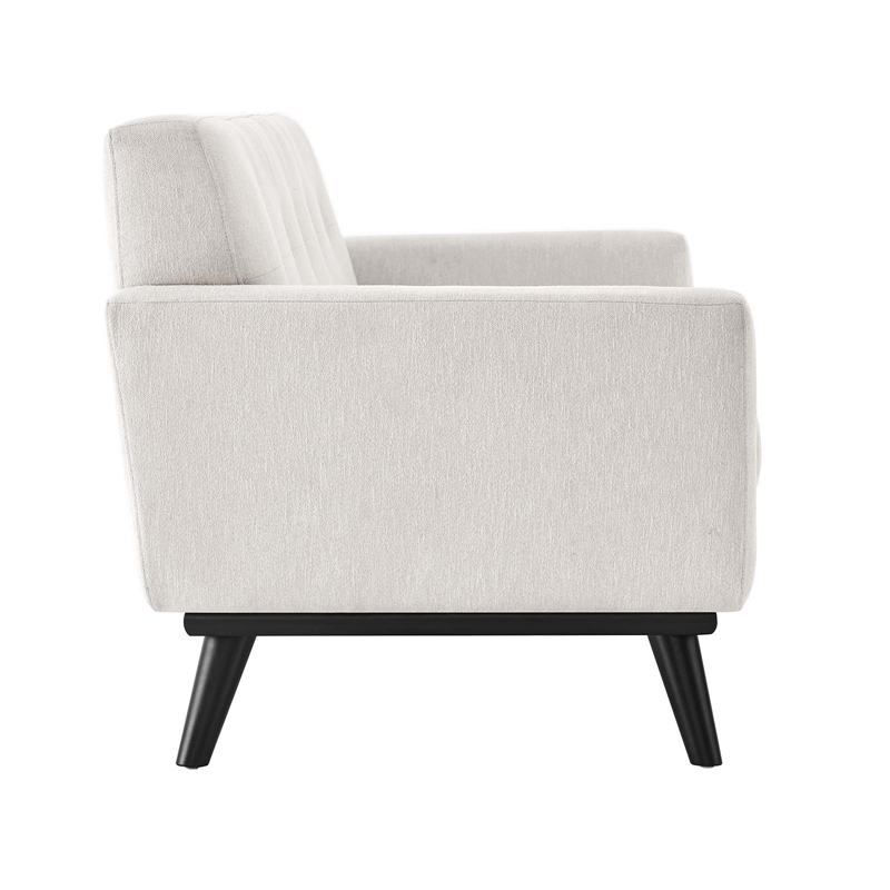 Modway Engage Modern Tufted Back Textured Fabric Loveseat in Ivory