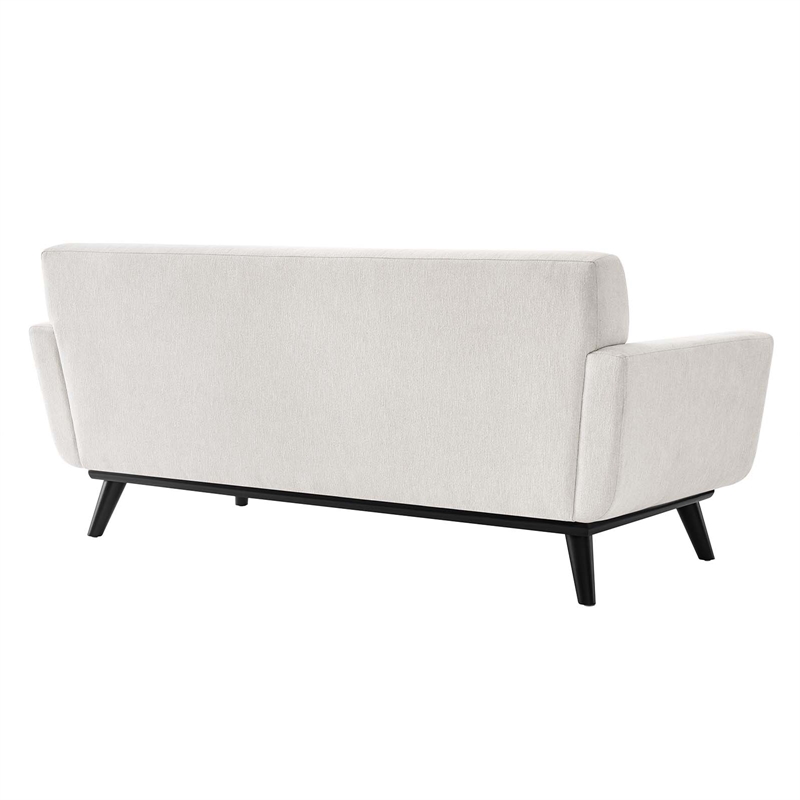Modway Engage Modern Tufted Back Textured Fabric Loveseat in Ivory
