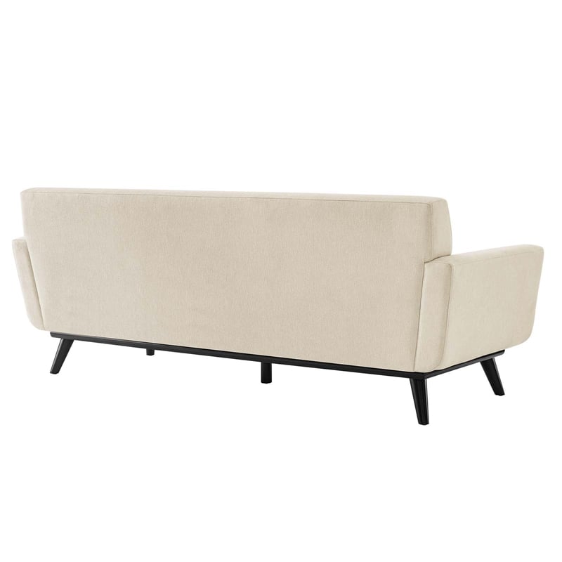 Modway Engage Modern Tufted Back Textured Fabric Sofa in Beige