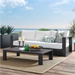 Modway Tahoe 2-Piece Fabric/Powder-Coated Aluminum Outdoor Set in White/Gray