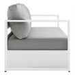 Modway Tahoe 2-Piece Fabric/Powder-Coated Aluminum Outdoor Set in Gray/White