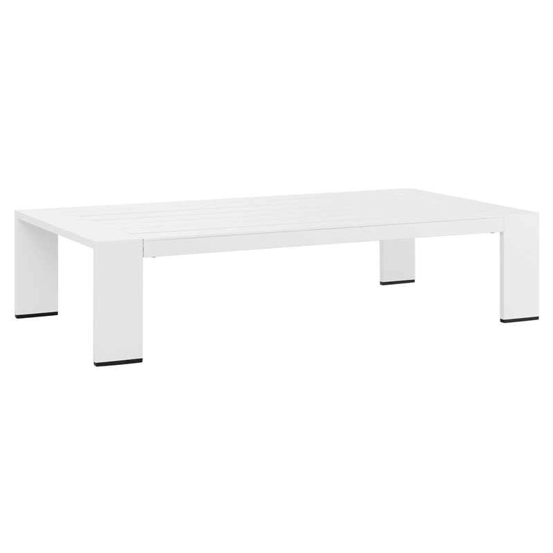 Modway Tahoe 2-Piece Fabric/Powder-Coated Aluminum Outdoor Set in White