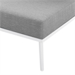 Modway Stance 4-Piece Modern Fabric/Aluminum Outdoor Sectional Sofa in Gray