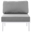Modway Stance 3-Piece Modern Fabric/Aluminum Outdoor Set in Gray