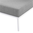 Modway Stance 3-Piece Modern Fabric/Aluminum Outdoor Set in Gray
