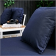 Modway Stance 3-Piece Modern Fabric/Aluminum Outdoor Set in Navy