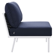 Modway Stance 3-Piece Modern Fabric/Aluminum Outdoor Set in Navy