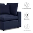 Modway Commix Modern Fabric Upholstered Outdoor Loveseat in Navy