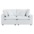 Modway Commix Modern Fabric Upholstered Outdoor Loveseat in White