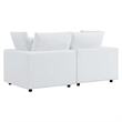 Modway Commix Modern Fabric Upholstered Outdoor Loveseat in White