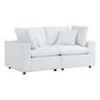 Modway Commix Modern Fabric Upholstered Outdoor Loveseat in White