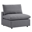 Modway Commix Modern Fabric Upholstered Water Resistant Outdoor Sofa in Slate