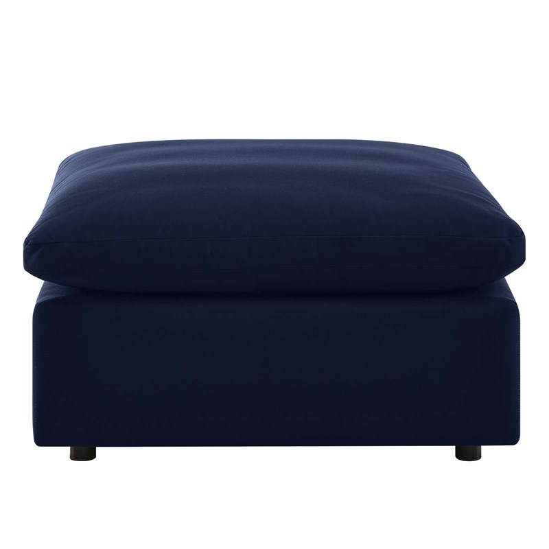 Modway Commix 4-Piece Fabric Upholstered Patio Sectional Sofa in Navy