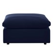 Modway Commix 4-Piece Fabric Upholstered Patio Sectional Sofa in Navy