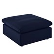 Modway Commix 4-Piece Fabric Upholstered Patio Sectional Sofa in Navy