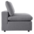 Modway Commix 4-Piece Modern Fabric Upholstered Patio Sectional Sofa in Slate