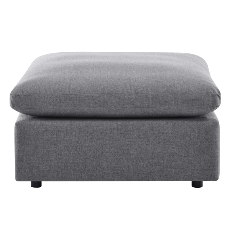 Modway Commix 4-Piece Modern Fabric Upholstered Patio Sectional Sofa in Slate
