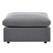 Modway Commix 4-Piece Modern Fabric Upholstered Patio Sectional Sofa in Slate