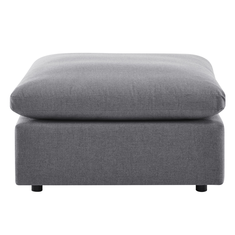 Modway Commix 4-Piece Modern Fabric Upholstered Outdoor Sectional Sofa in Slate