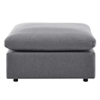 Modway Commix 4-Piece Modern Fabric Upholstered Outdoor Sectional Sofa in Slate