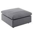 Modway Commix 4-Piece Modern Fabric Upholstered Outdoor Sectional Sofa in Slate