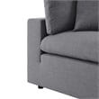 Modway Commix 5-Piece Modern Fabric Upholstered Outdoor Sectional Sofa in Slate