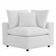 Modway Commix 5-Piece Modern Fabric Upholstered Outdoor Sectional Sofa in White