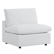 Modway Commix 5-Piece Modern Fabric Upholstered Outdoor Sectional Sofa in White