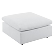 Modway Commix 5-Piece Modern Fabric Upholstered Outdoor Sectional Sofa in White