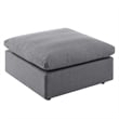 Modway Commix 6-Piece Modern Fabric Upholstered Outdoor Sectional Sofa in Slate